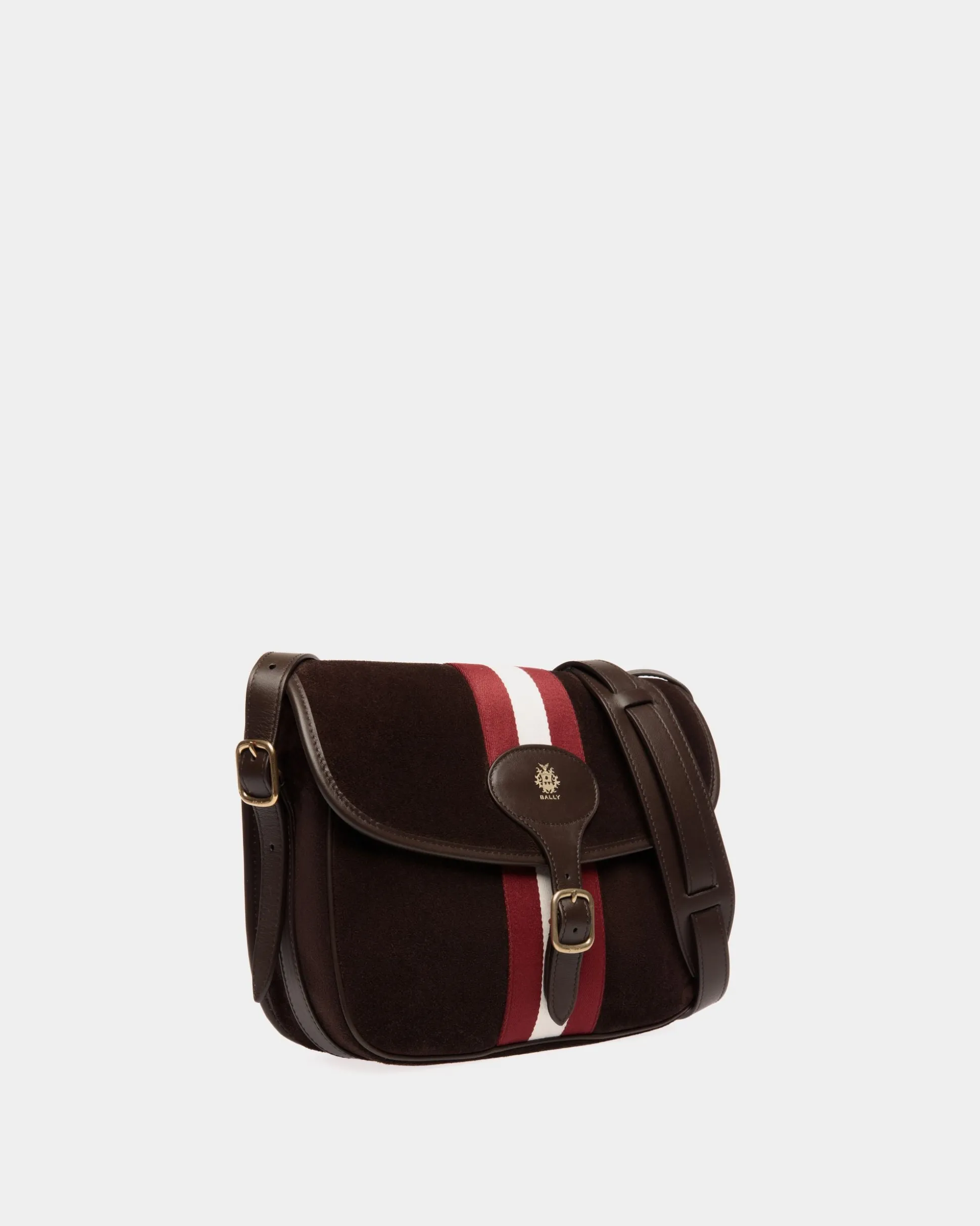Beckett Crossbody Bag in Ebano Suede And Leather