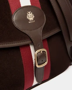 Beckett Crossbody Bag in Ebano Suede And Leather