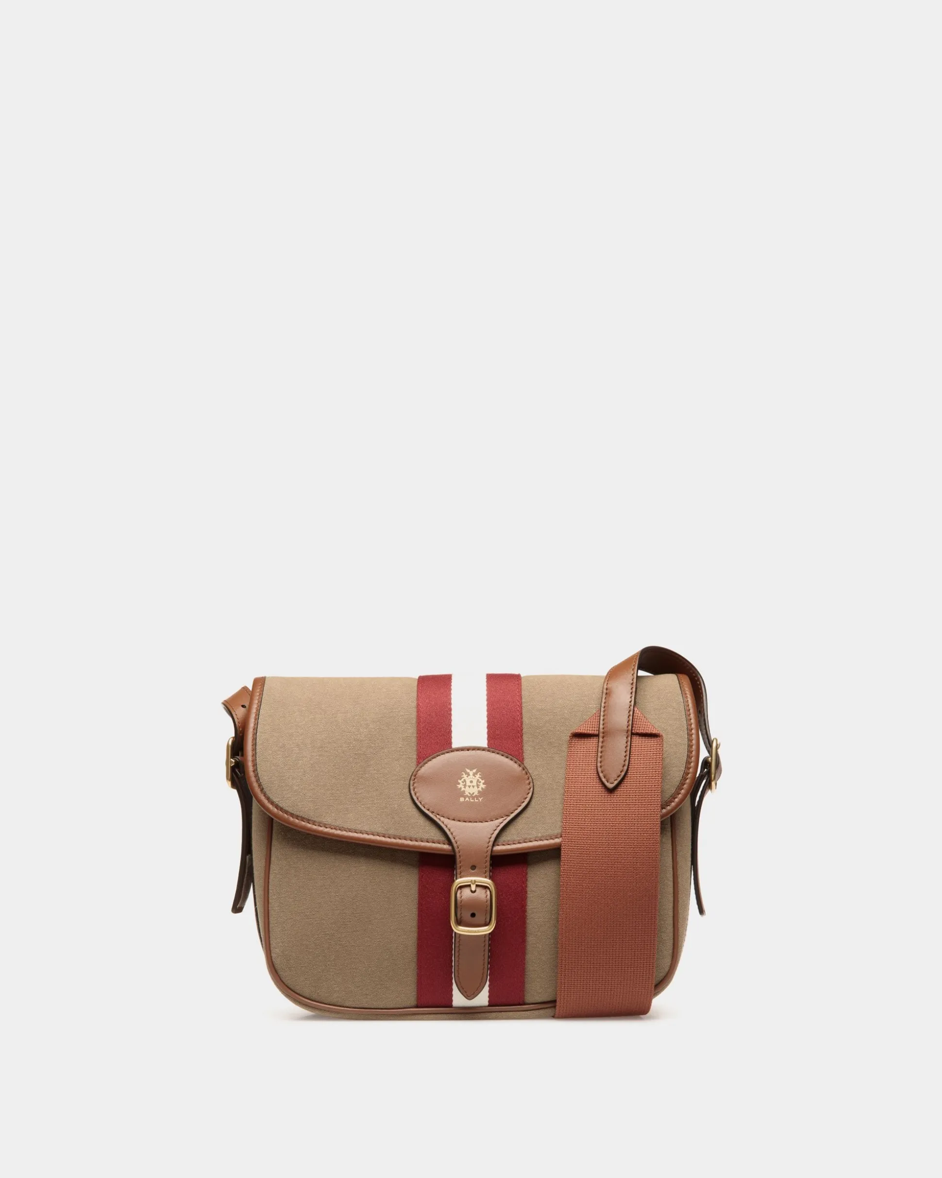 Beckett Crossbody Bag In Khaki Cotton Canvas