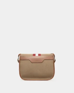 Beckett Crossbody Bag In Khaki Cotton Canvas