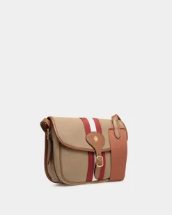 Beckett Crossbody Bag In Khaki Cotton Canvas