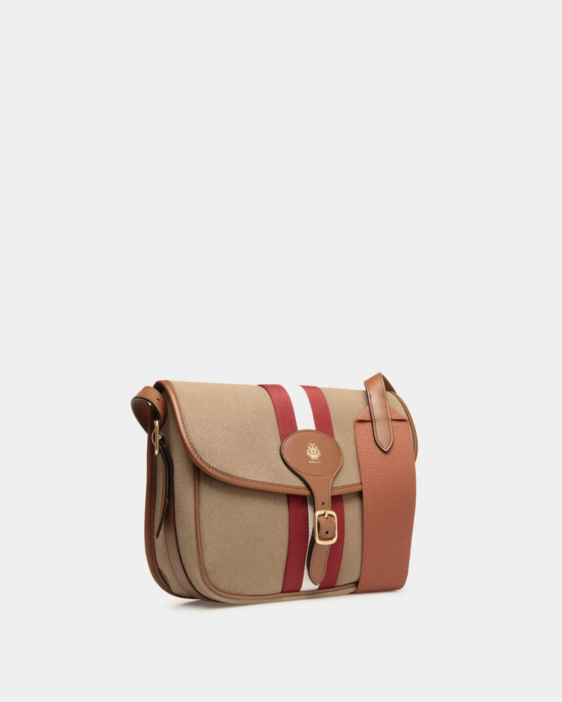 Beckett Crossbody Bag In Khaki Cotton Canvas