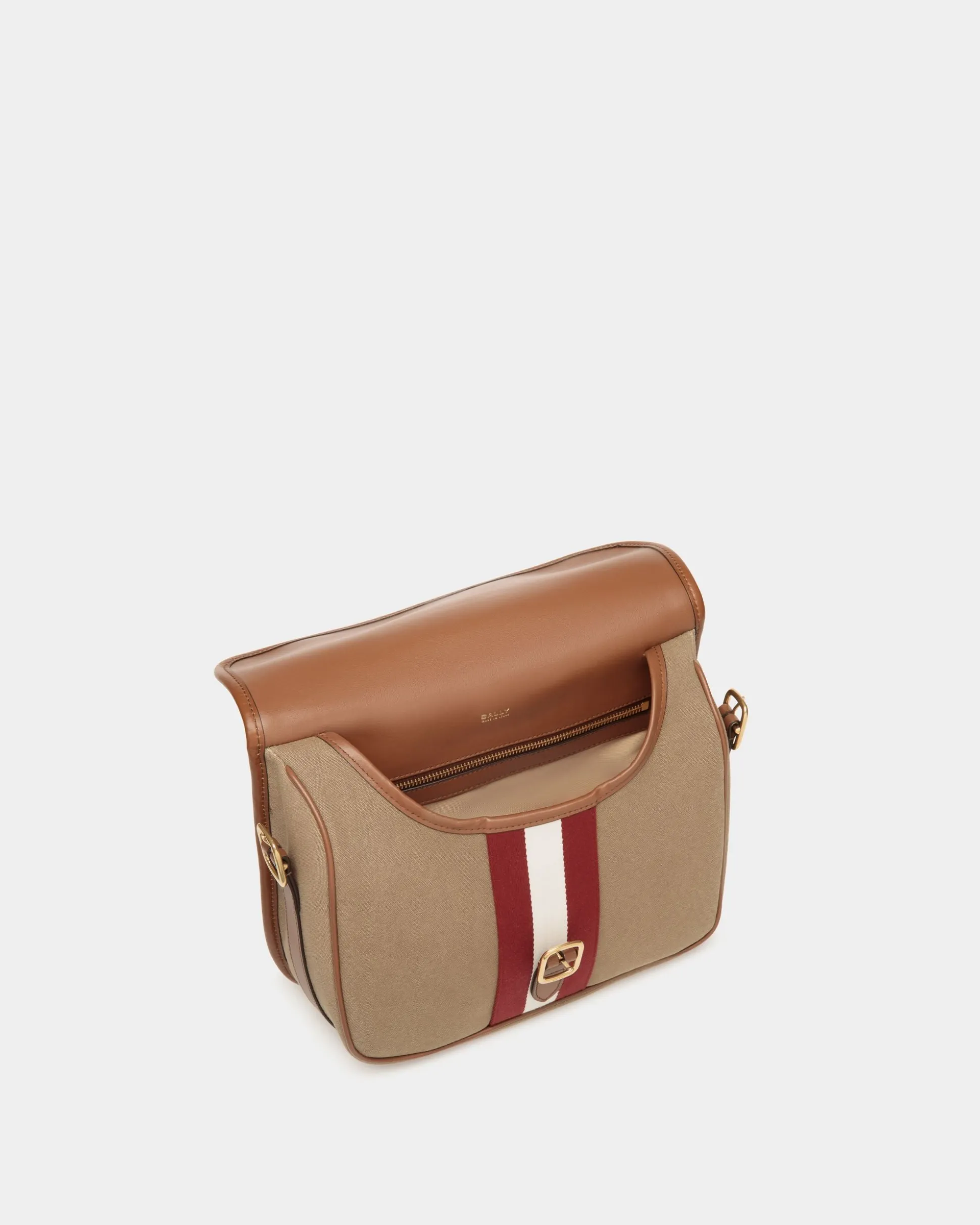 Beckett Crossbody Bag In Khaki Cotton Canvas