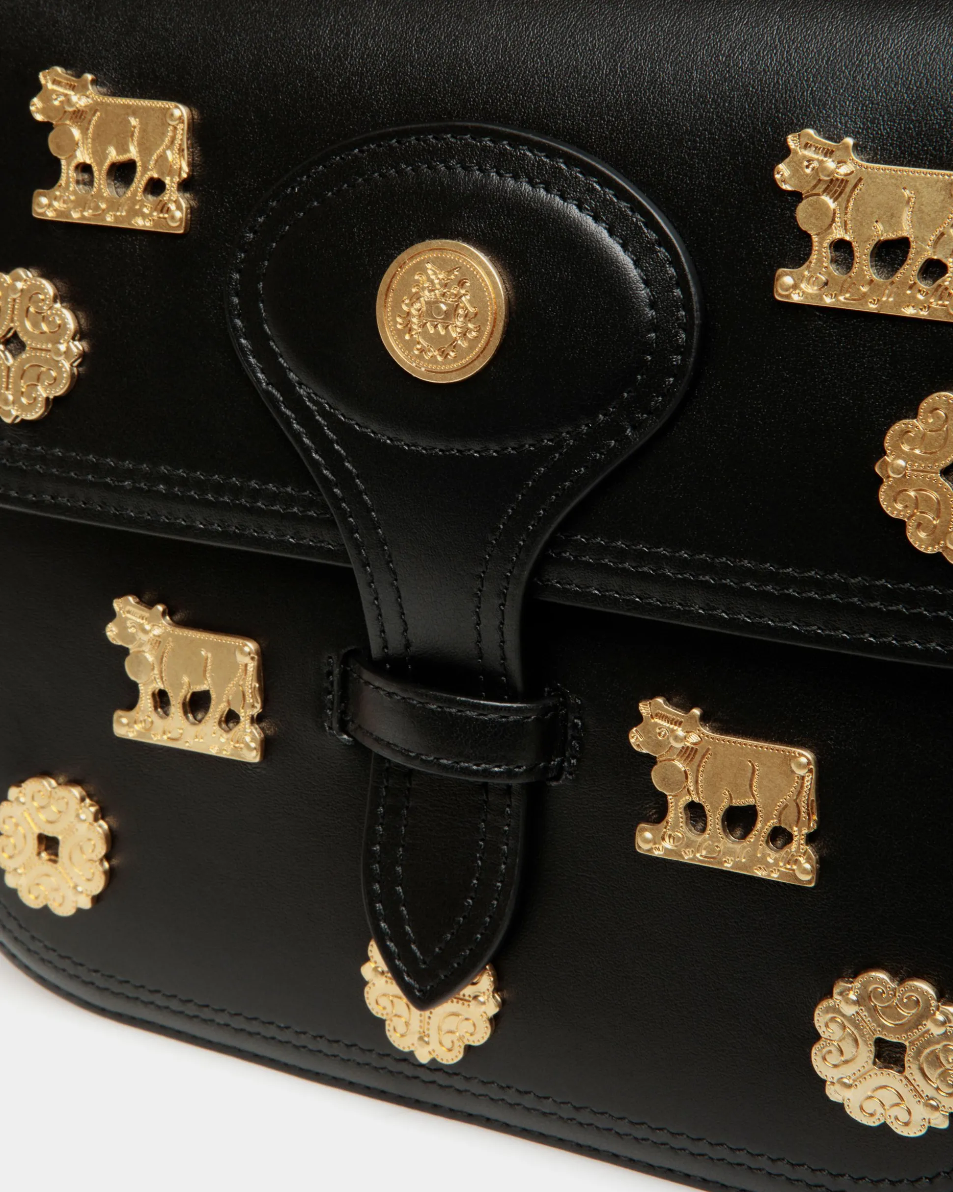 Beckett Minibag In Black Leather with Studs