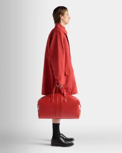 Beckett Weekender in Candy Red Leather
