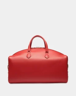 Beckett Weekender in Candy Red Leather
