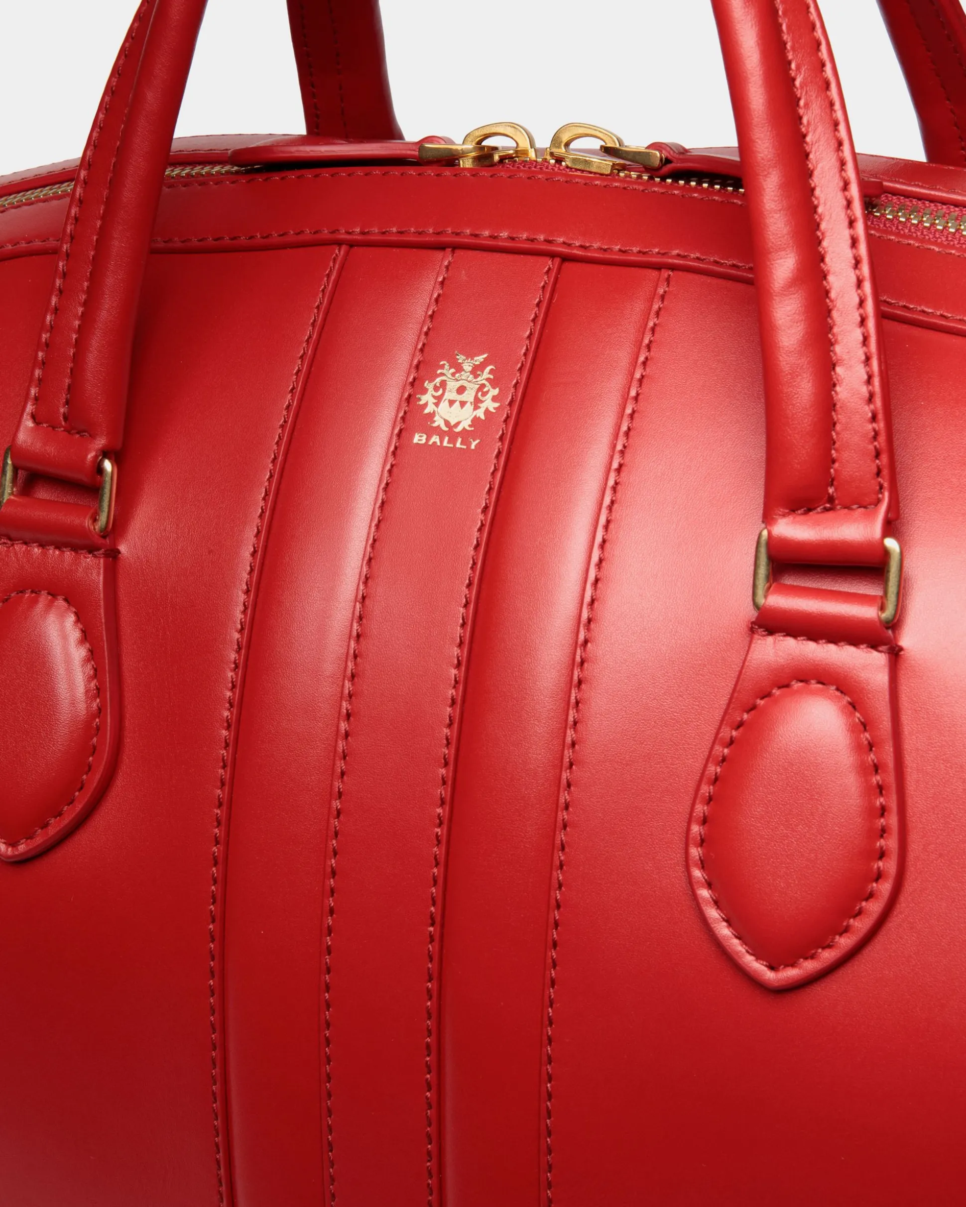 Beckett Weekender in Candy Red Leather