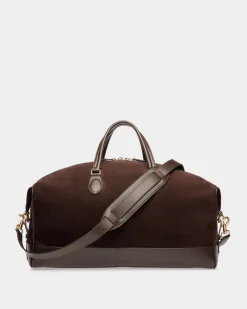 Beckett Weekender in Ebano Suede And Leather
