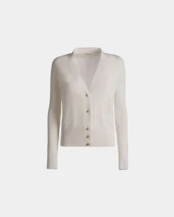 Beige Cardigan in Beige Silk Blend