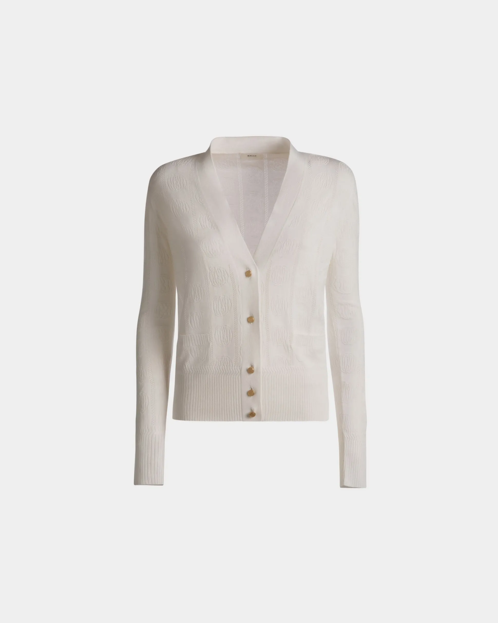 Beige Cardigan in Beige Silk Blend