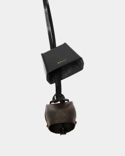 Belle Charm in Black Brushed Leather