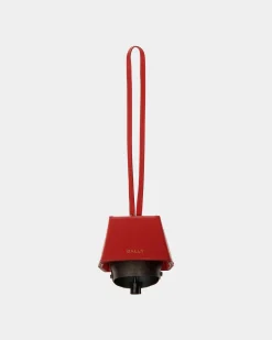 Belle Charm in Candy Red Brushed Leather