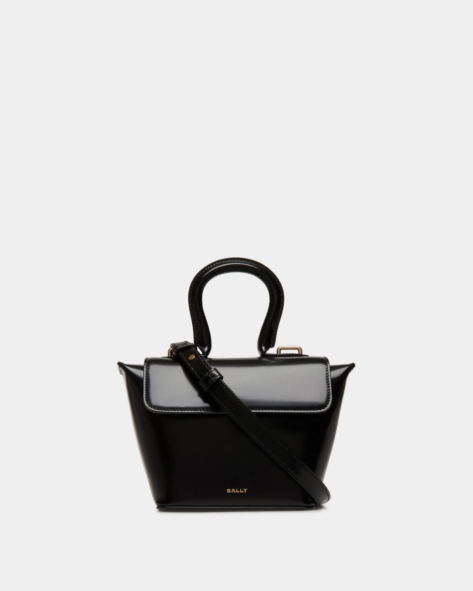 Belle Minibag In Black Brushed Leather