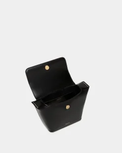 Belle Minibag In Black Brushed Leather