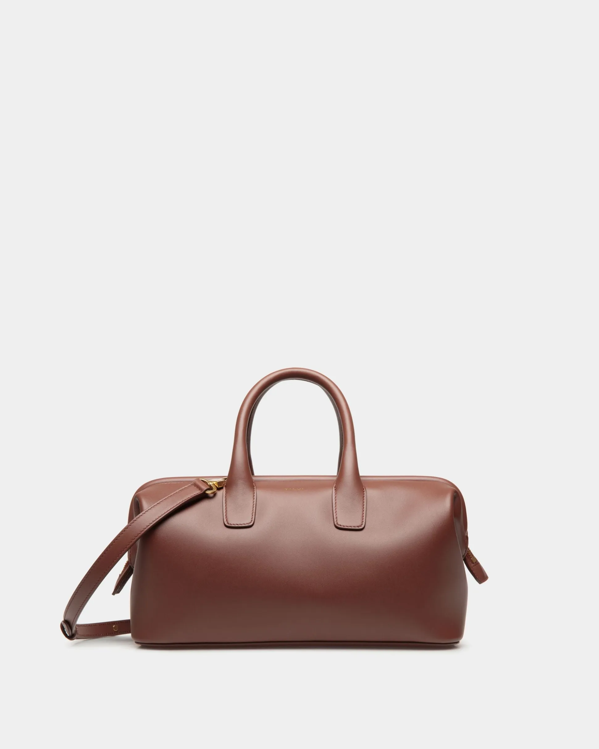 Belle Small Top Handle Bag In Brown Leather
