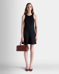 Belle Small Top Handle Bag In Brown Leather