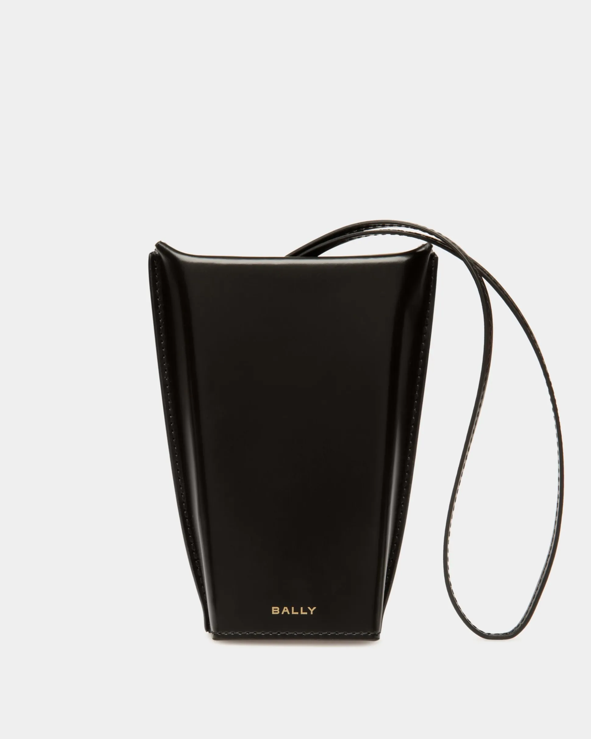 Belle Sunglasses Holder in Black Brushed Leather