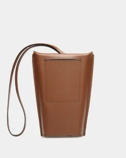 Belle Sunglasses Holder in Brown Leather