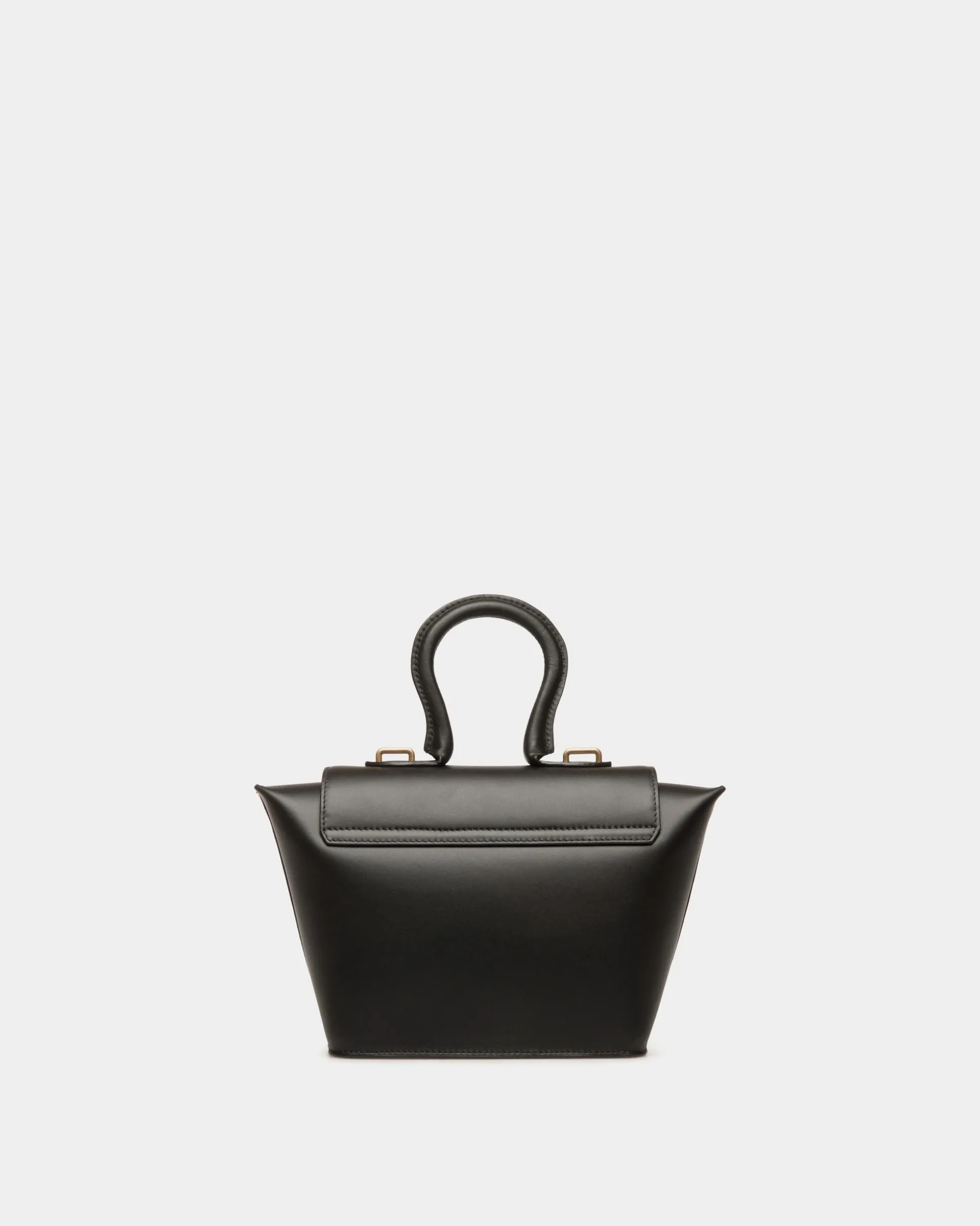 Belle Top Handle Bag in Black Leather