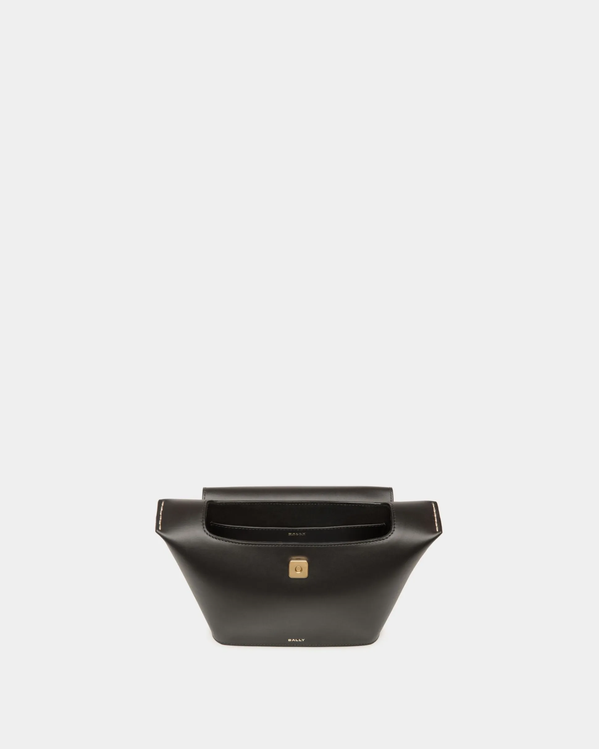 Belle Top Handle Bag in Black Leather