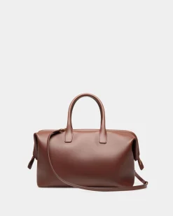 Belle Top Handle Bag In Brown Leather