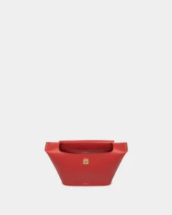Belle Top Handle Bag in Candy Red Leather