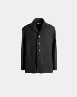 Blazer In Dark Grey Wool