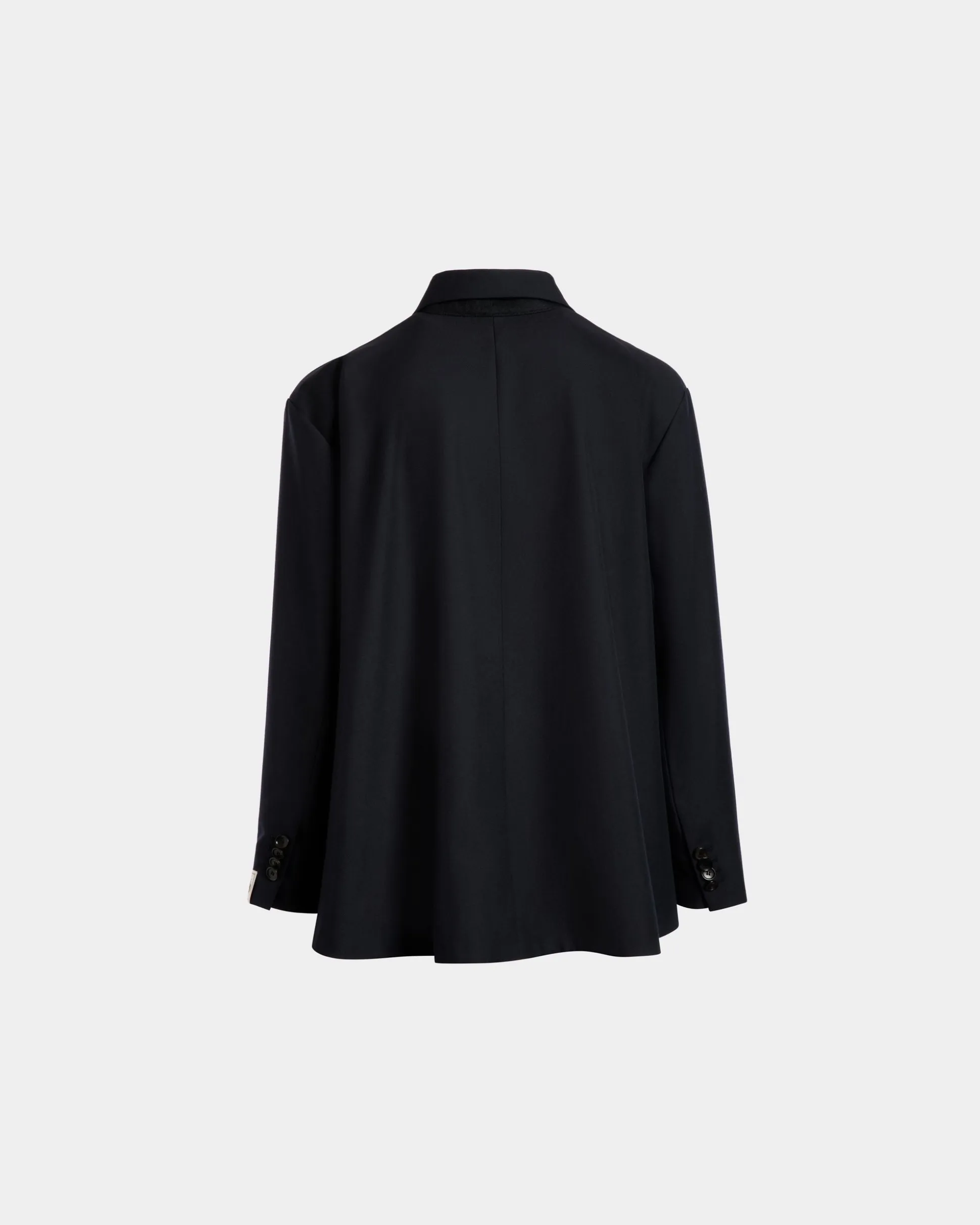 Blazer In Navy Blue Wool Blend