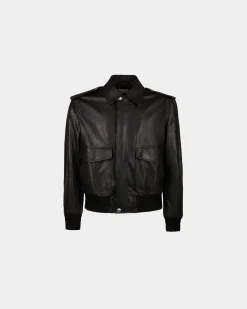 Blouson In Black Leather