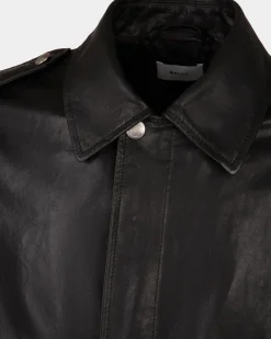 Blouson In Black Leather