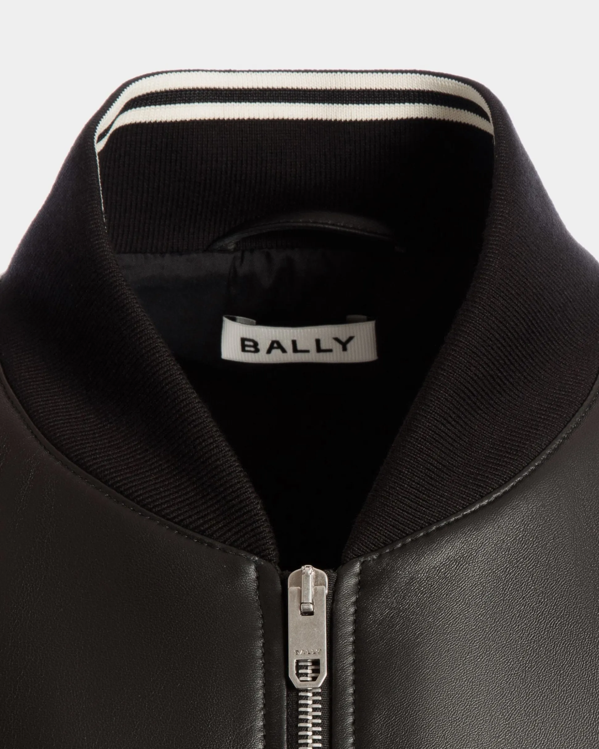 Bomber In Black Leather