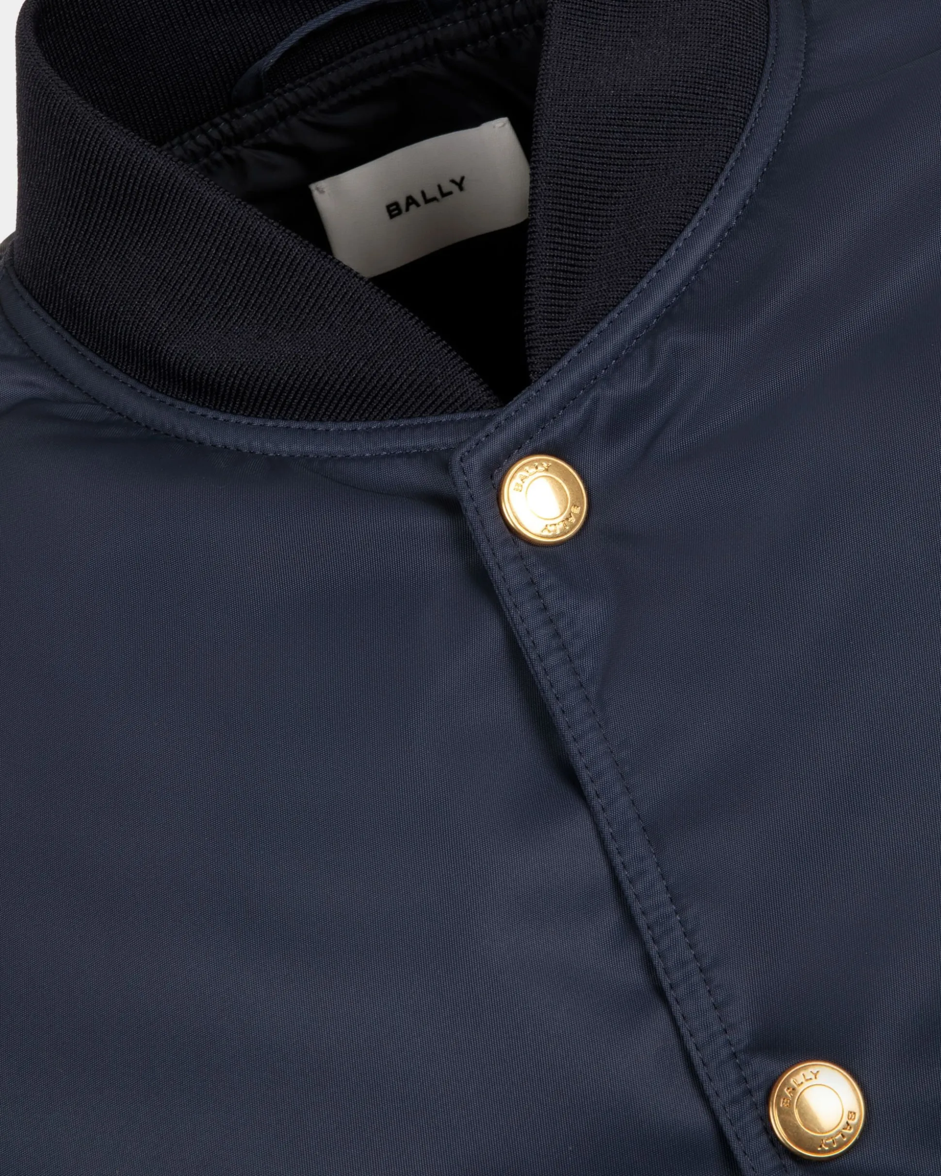 Bomber in Dark Blue Nylon