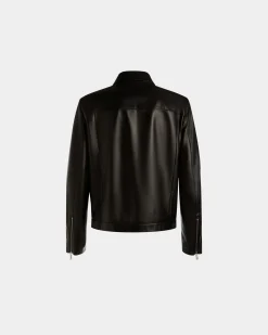 Bomber Jacket In Black Leather
