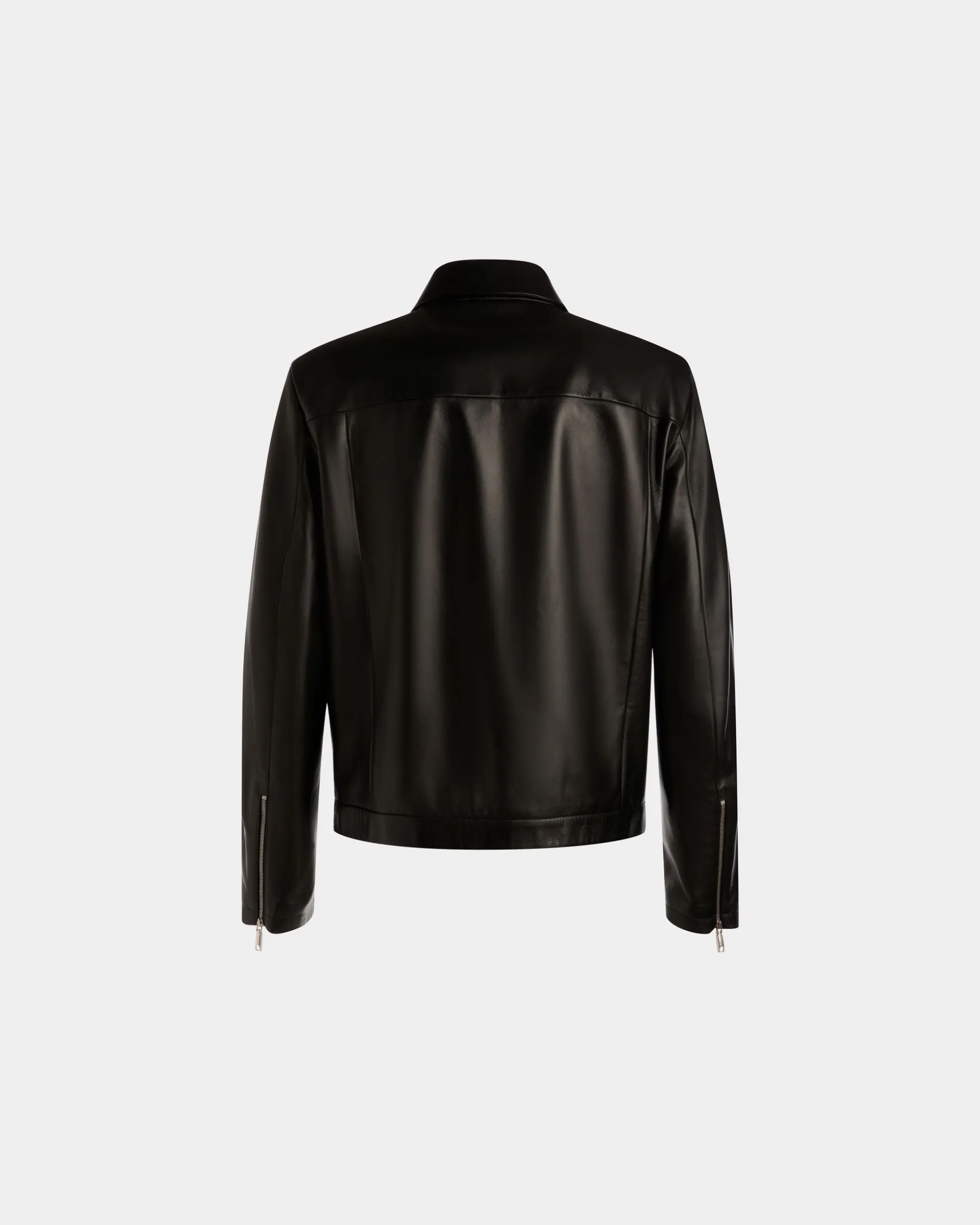 Bomber Jacket In Black Leather