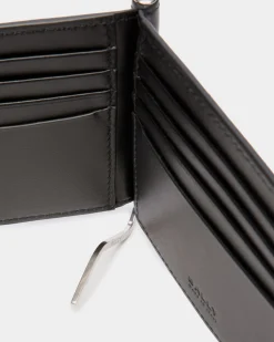 Busy Bally Bifold Wallet in Black Leather