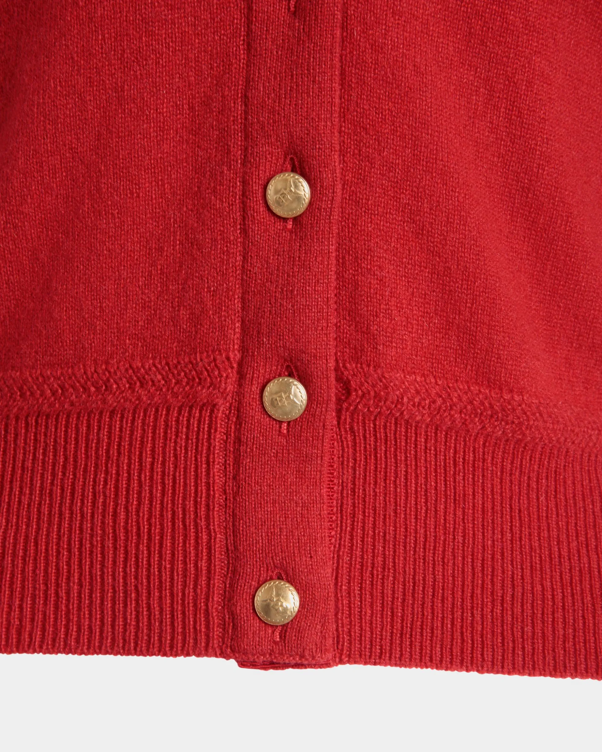 Cardigan In Candy Red Cashmere