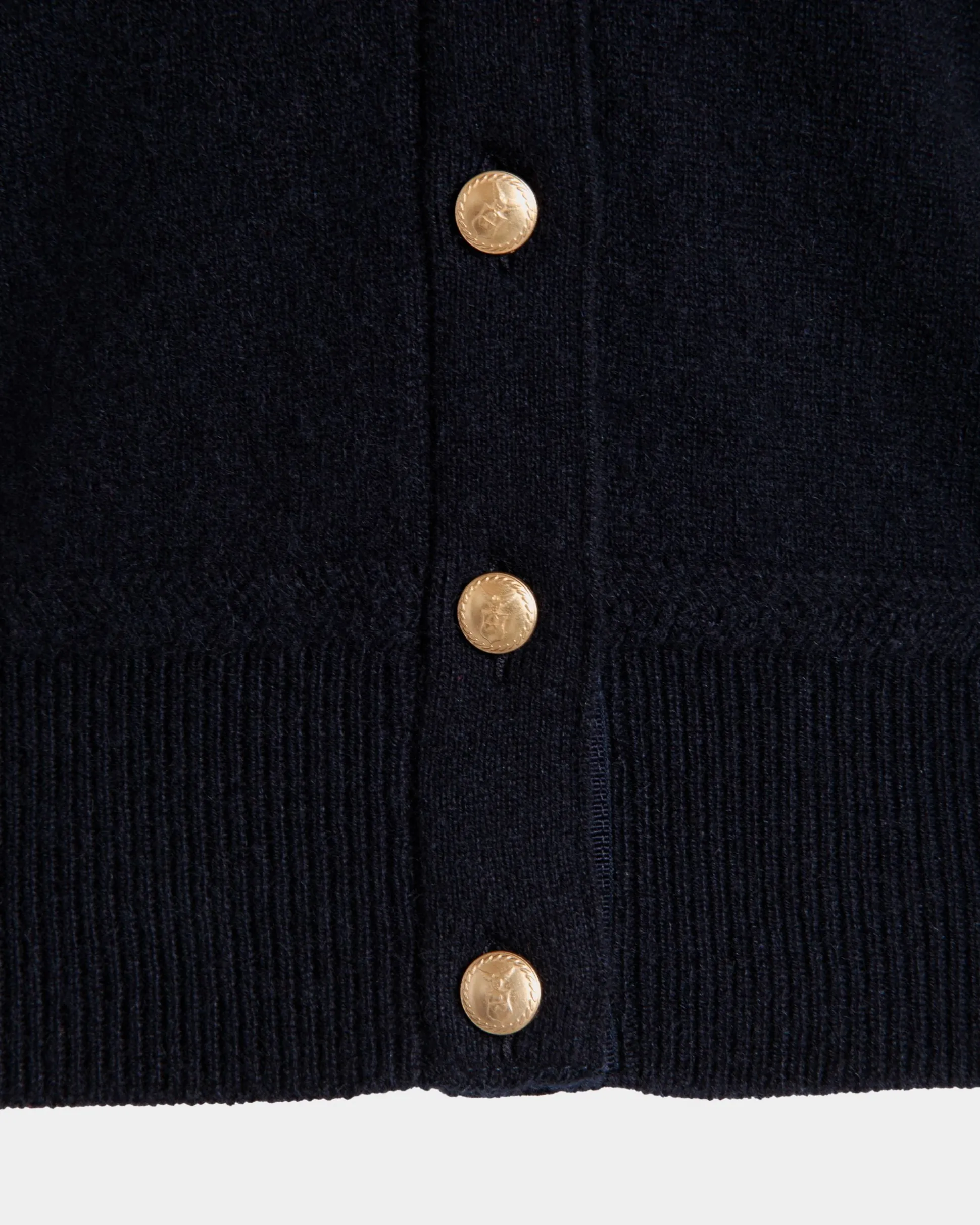 Cardigan In Navy Blue Cashmere