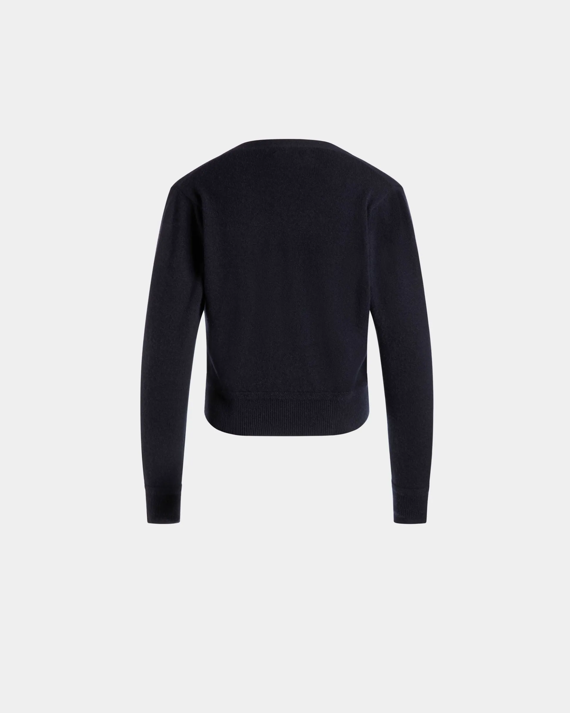 Cardigan In Navy Blue Cashmere