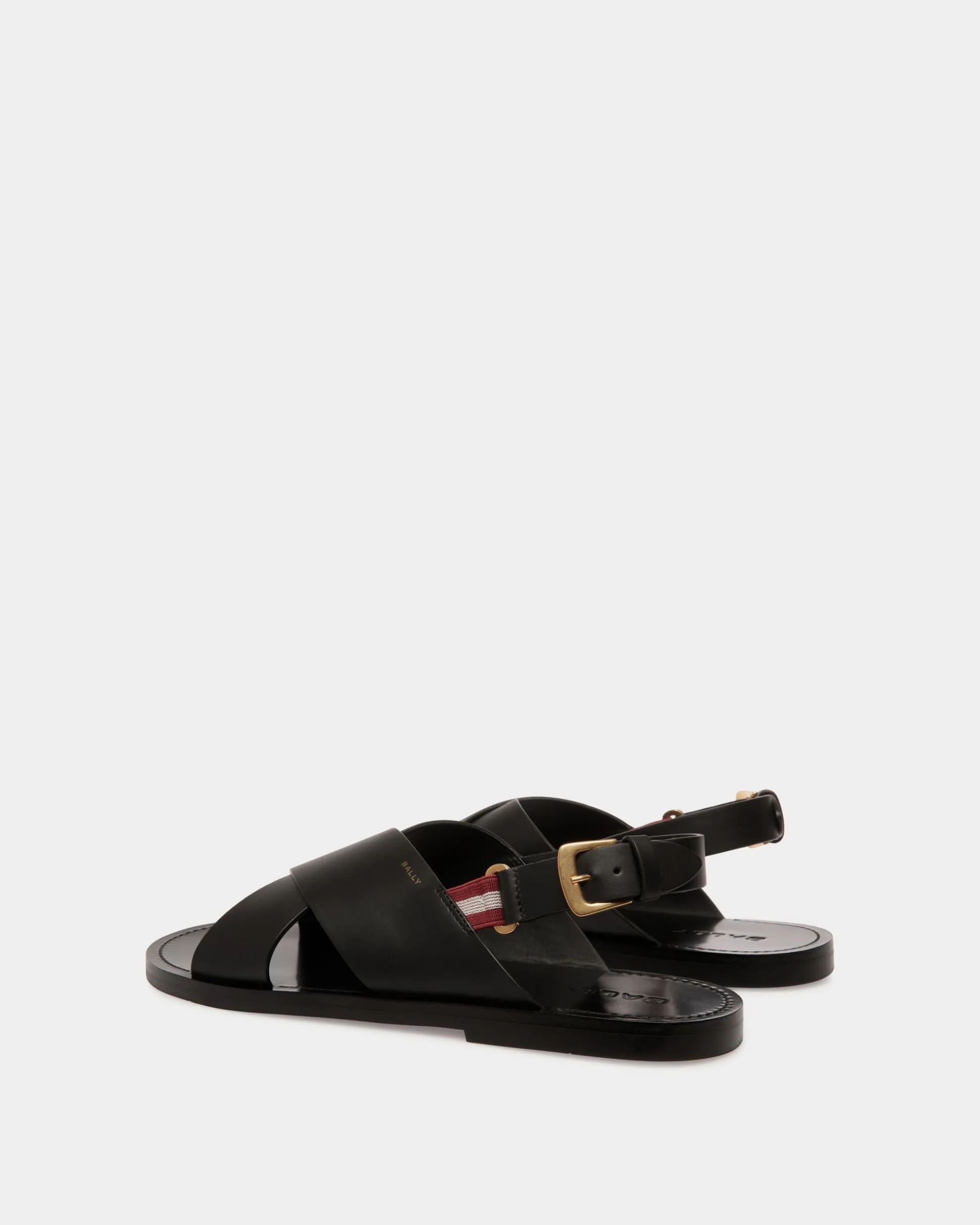 Chateau Sandal in Black Leather