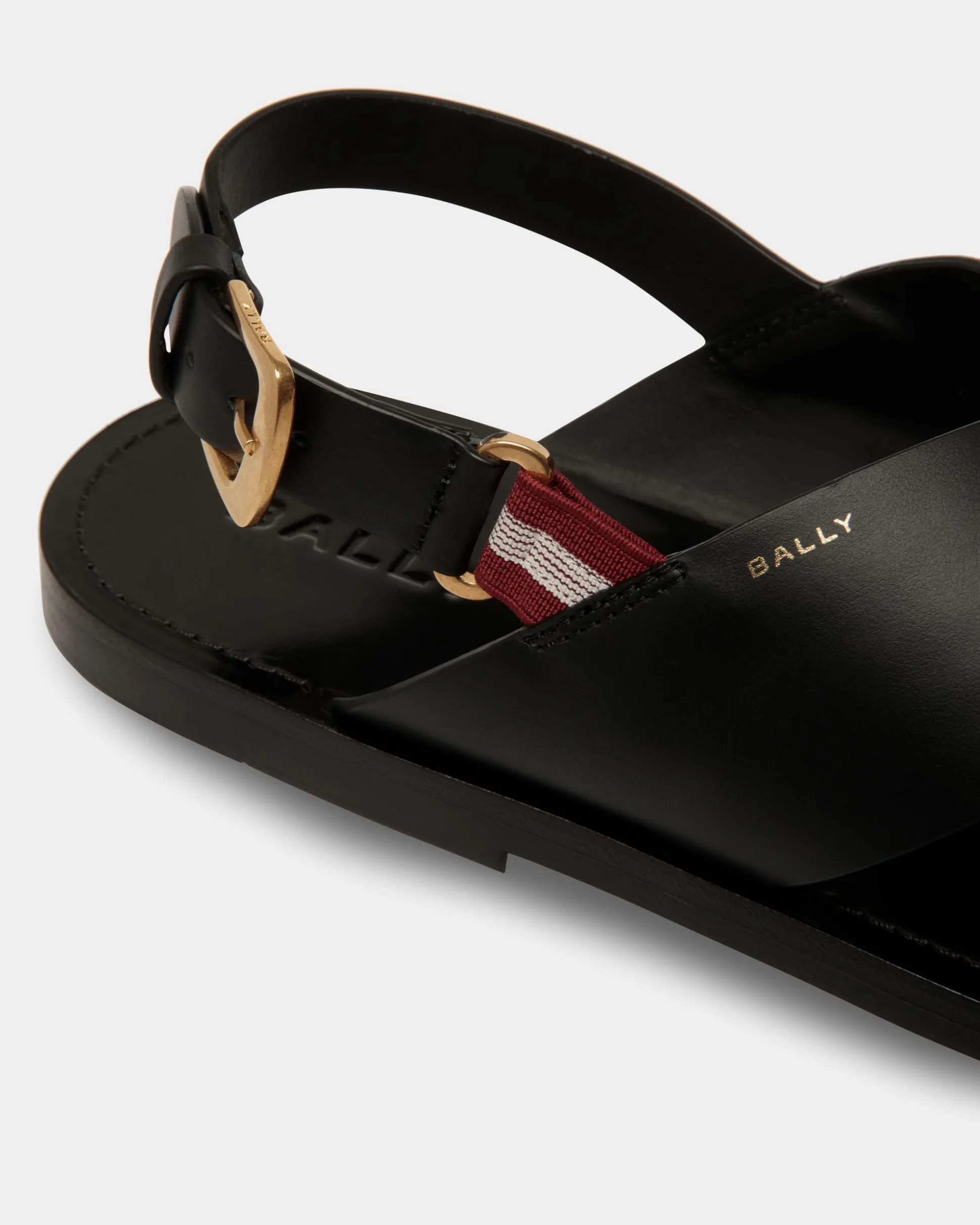 Chateau Sandal in Black Leather