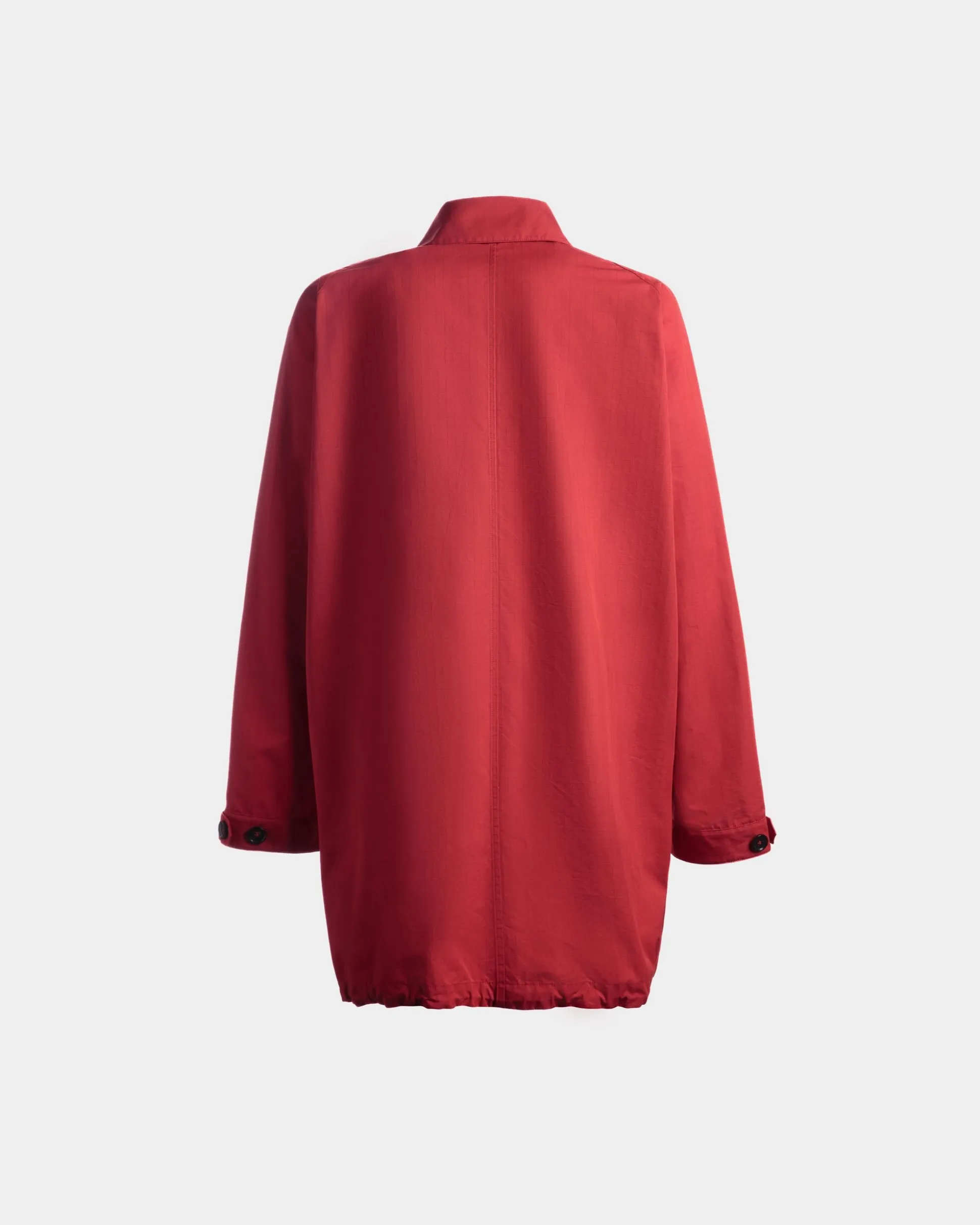 Coat in Candy Red Nylon