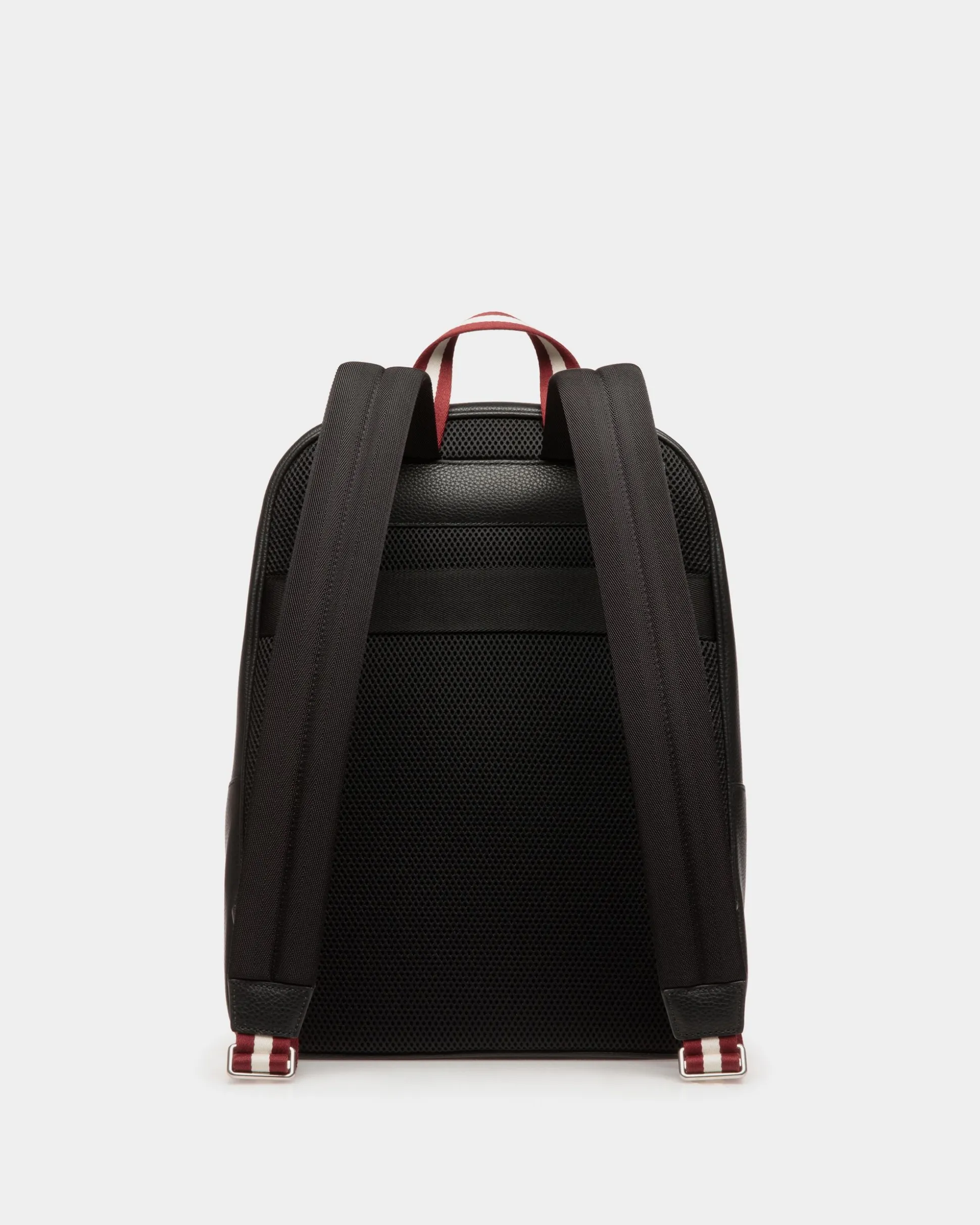 Code Backpack in Black Grained Leather