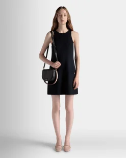 Code Crossbody Bag In Black Leather