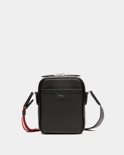 Code Crossbody Bag in Black Leather