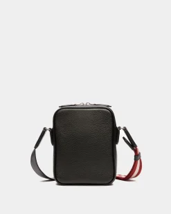 Code Crossbody Bag in Black Leather