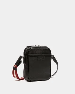 Code Crossbody Bag in Black Leather