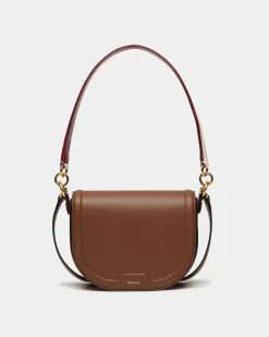 Code Crossbody Bag In Brown Leather