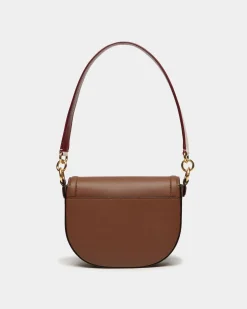 Code Crossbody Bag In Brown Leather
