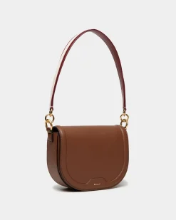 Code Crossbody Bag In Brown Leather