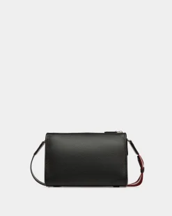 Code Small Messenger Bag in Black Grained Leather
